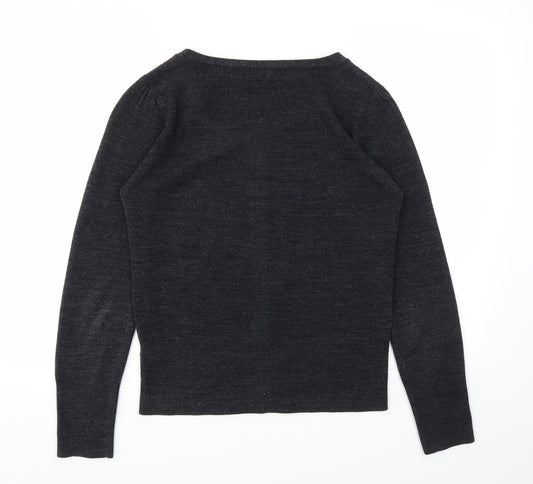Womens UK Size 10 EVIE Grey Cardigan Jumper