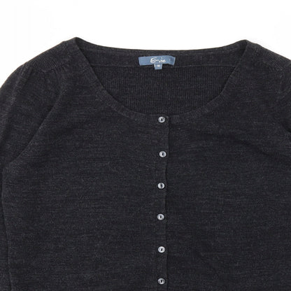 Womens UK Size 10 EVIE Grey Cardigan Jumper