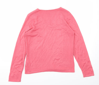 Womens UK Size 12 M&S Pink Pullover Jumper