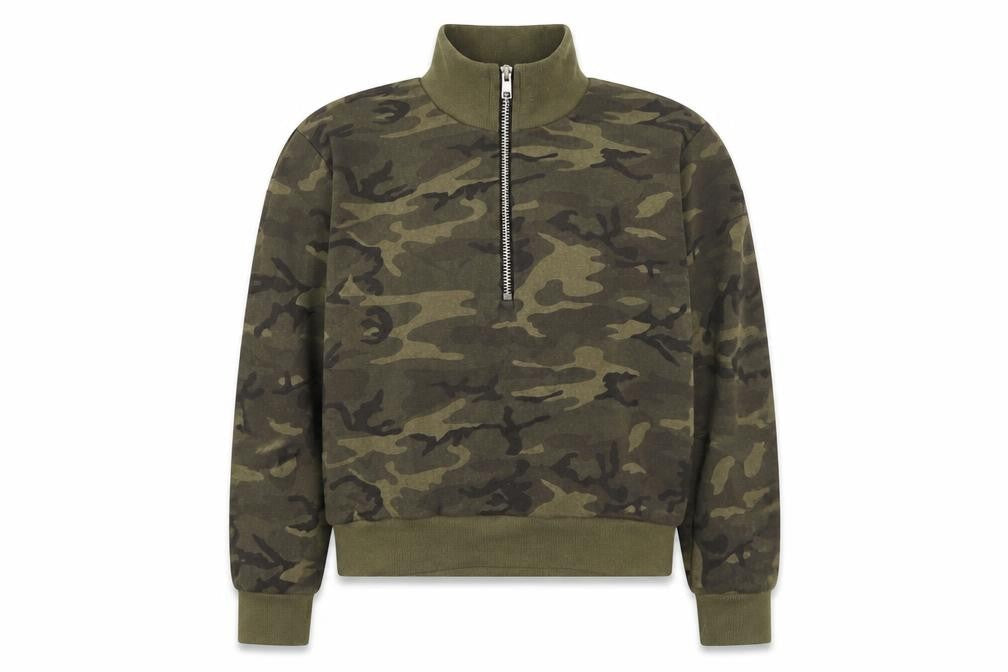 M&Co Girls Green Camouflage  Full Zip Jumper Size 11 Years