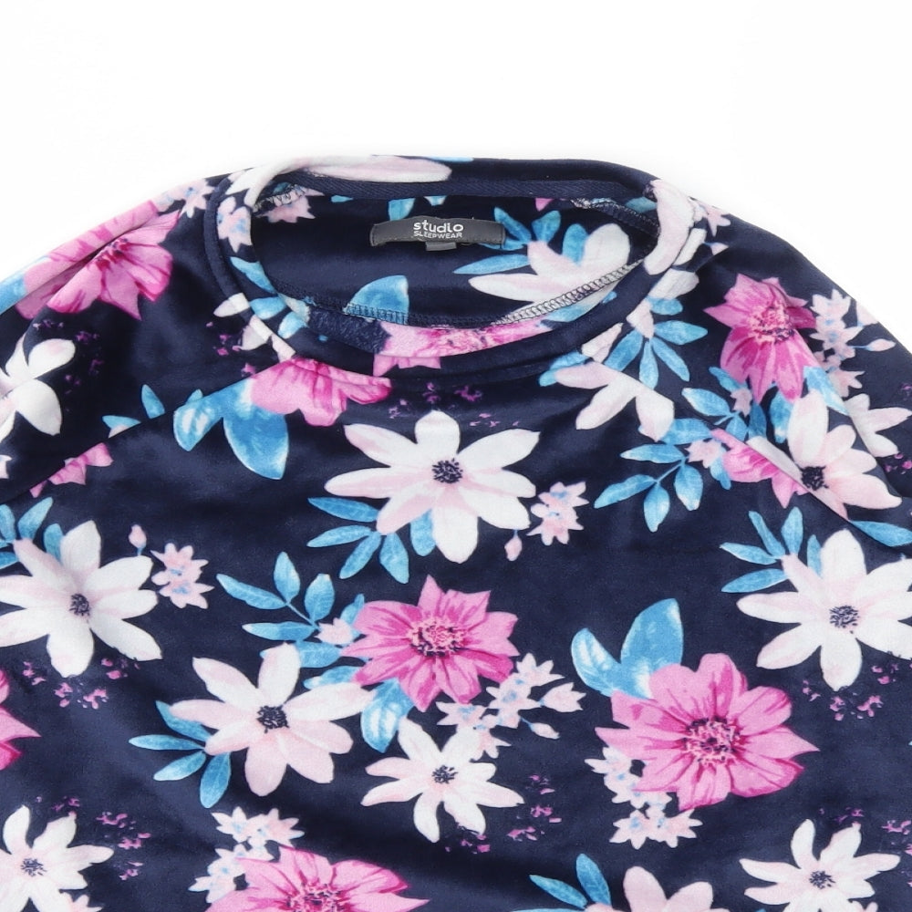 Studio Womens Multicoloured Floral  Top Pyjama Top Size 8