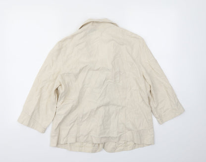 ISLE  Womens Beige   Jacket Blazer Size 16