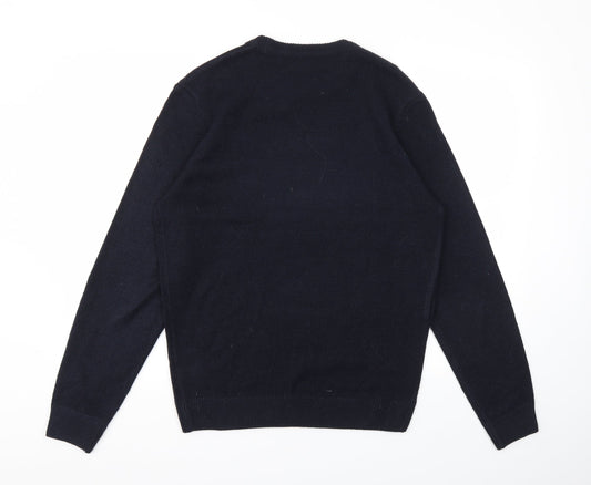 Mens UK Size M NEXT Blue Pullover Sweatshirt