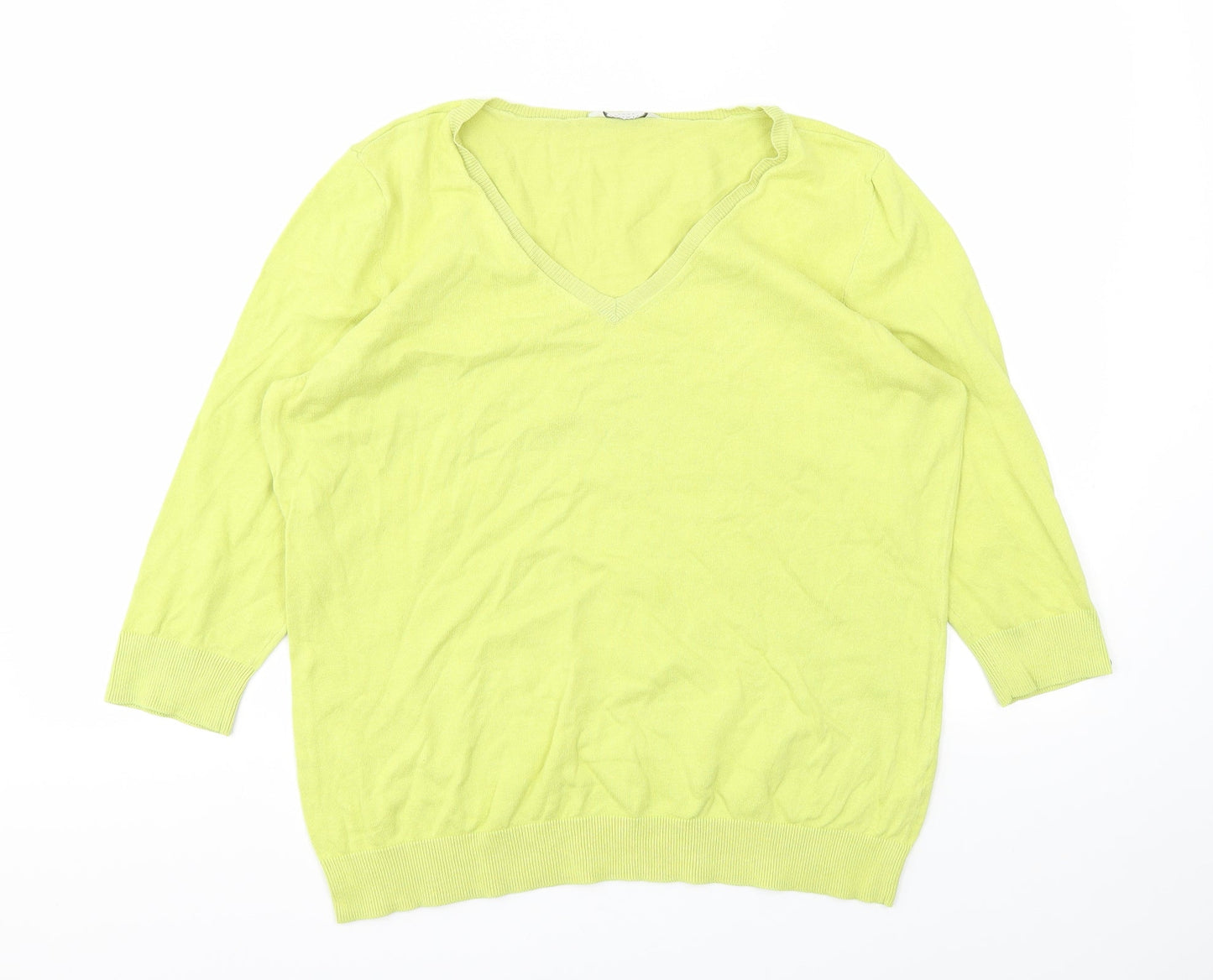 Womens UK Size 18 BHS Yellow Pullover Jumper