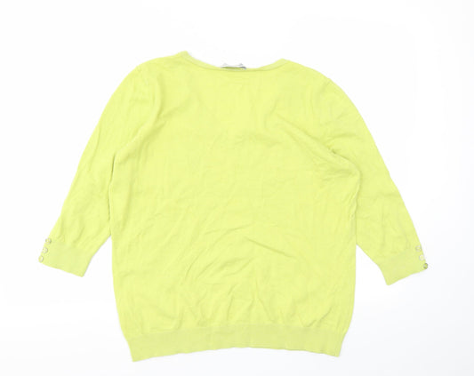 BHS Womens Yellow   Pullover Jumper Size 18