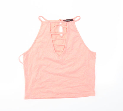 Womens UK Size 14 Select Pink Basic T-Shirt