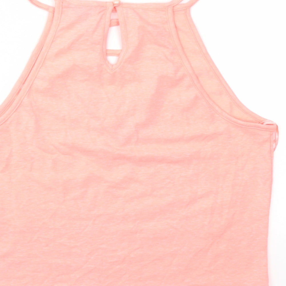 Womens UK Size 14 Select Pink Basic T-Shirt