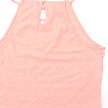 Womens UK Size 14 Select Pink Basic T-Shirt