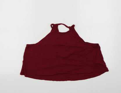 Womens UK Size M H&M Red Basic T-Shirt