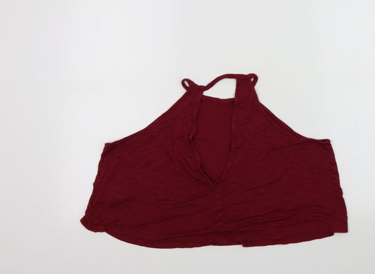 Womens UK Size M H&M Red Basic T-Shirt