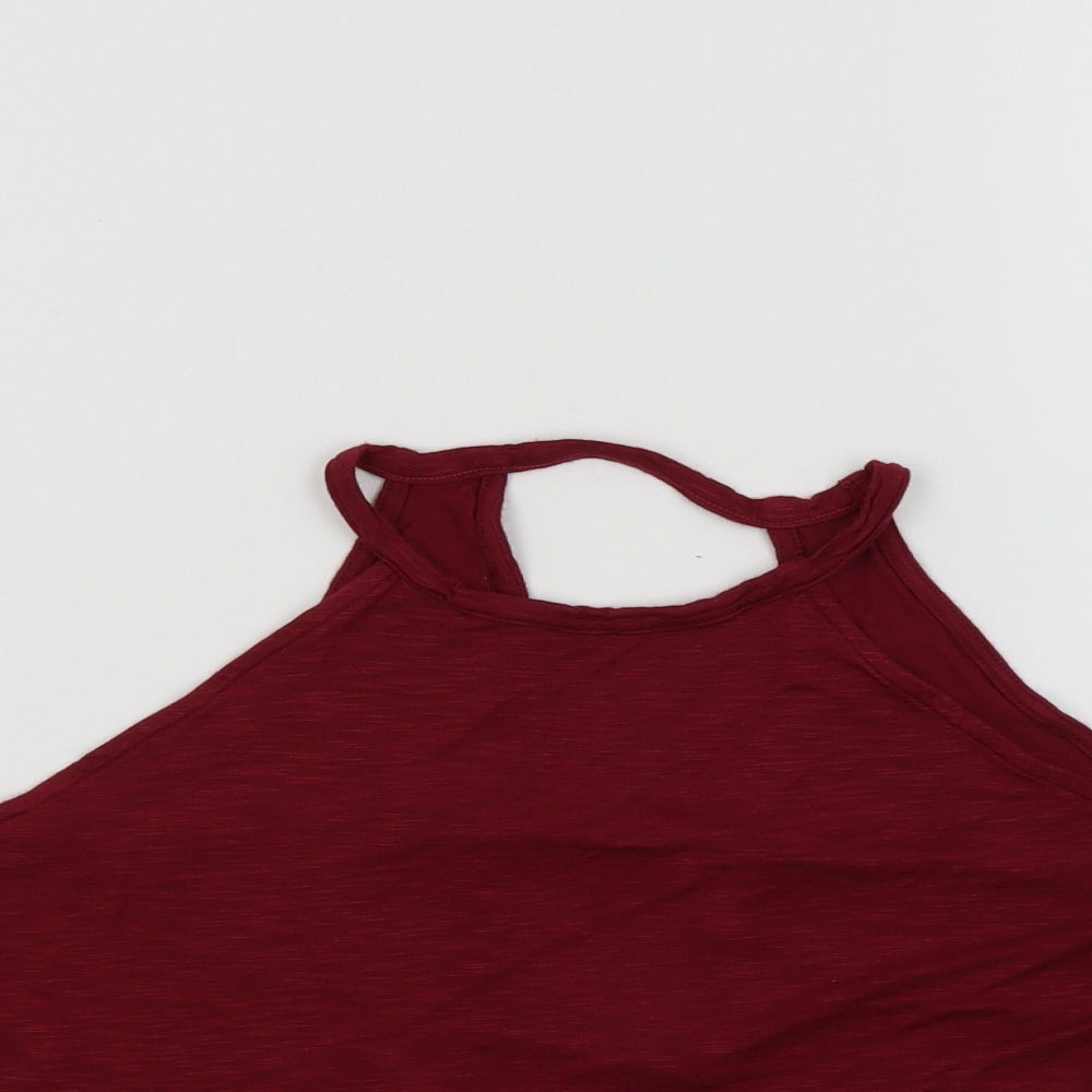 Womens UK Size M H&M Red Basic T-Shirt