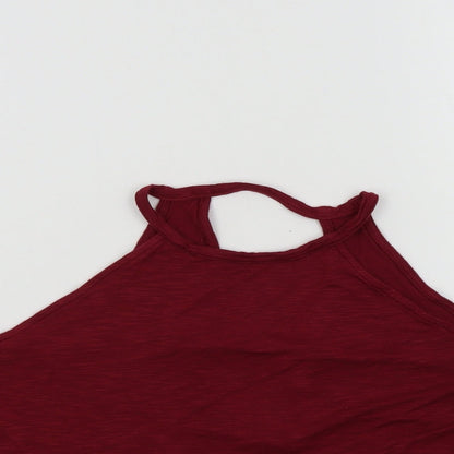 Womens UK Size M H&M Red Basic T-Shirt