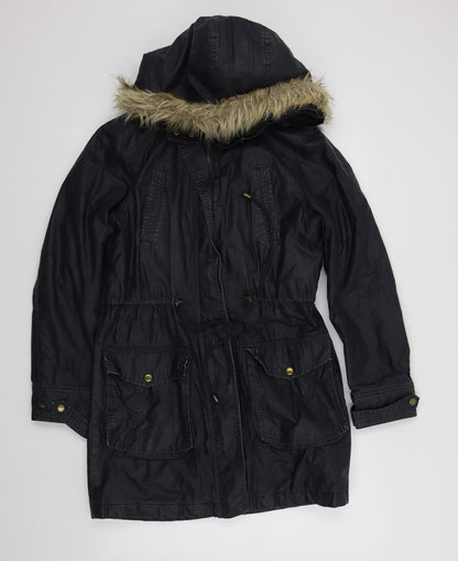 Womens UK Size 10 M&S Blue Overcoat