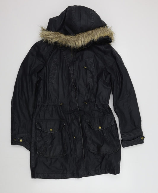 Womens UK Size 10 M&S Blue Overcoat