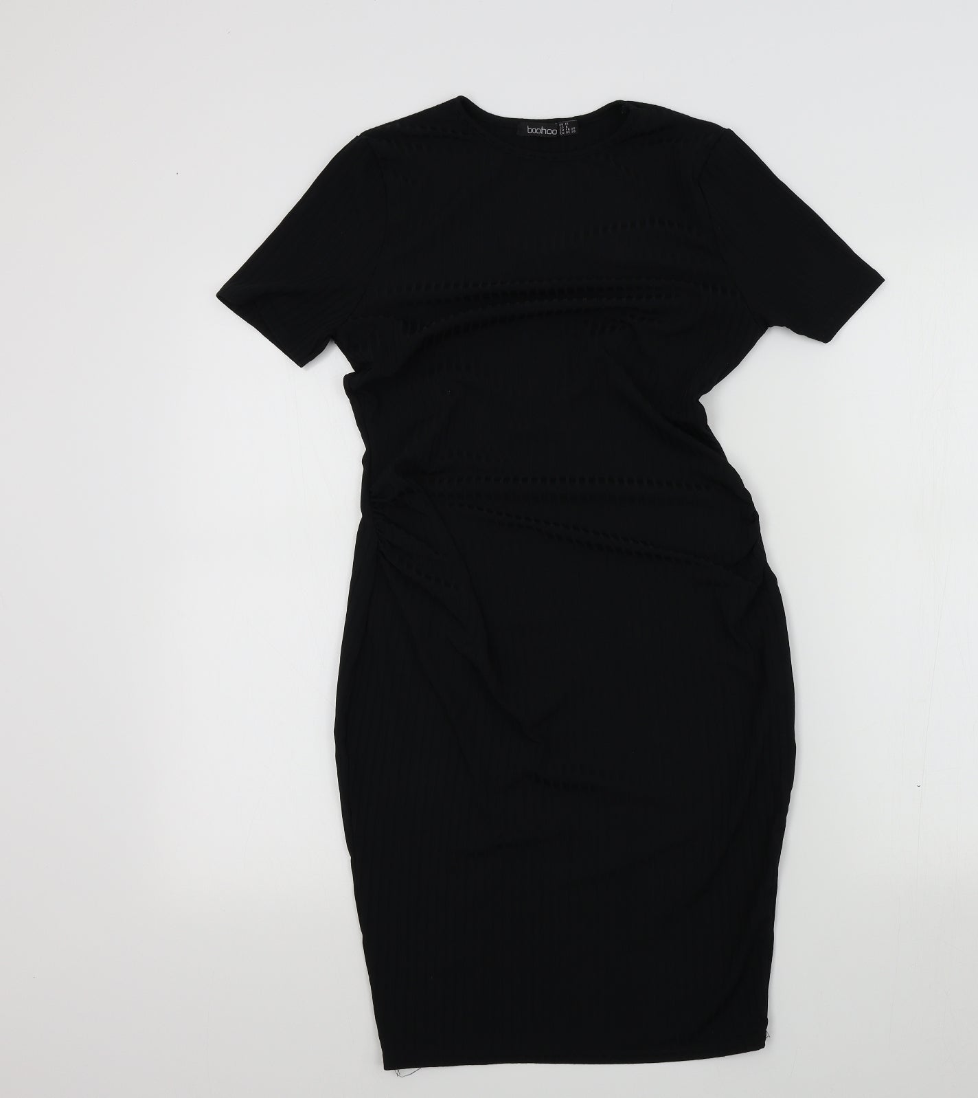 Boohoo Womens Black Colourblock  A-Line  Size 8