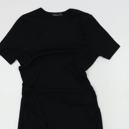 Boohoo Womens Black Colourblock  A-Line  Size 8