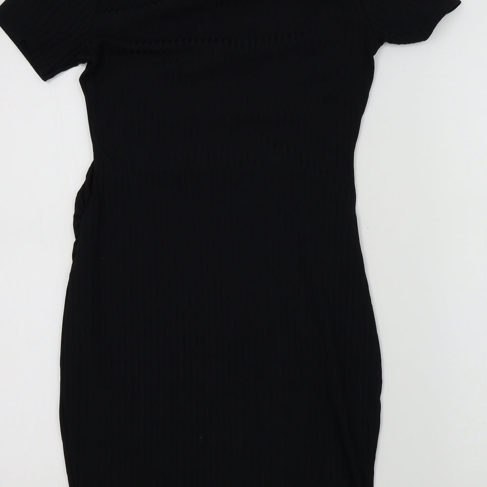 Boohoo Womens Black Colourblock  A-Line  Size 8