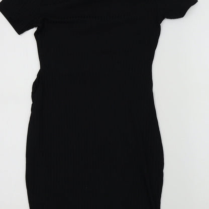 Boohoo Womens Black Colourblock  A-Line  Size 8