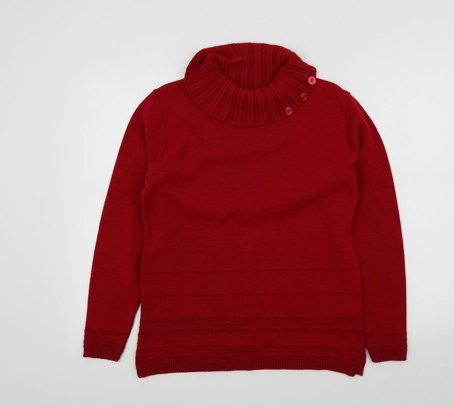 Womens UK Size S pure&natural Red Pullover Jumper