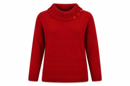 Womens UK Size S pure&natural Red Pullover Jumper