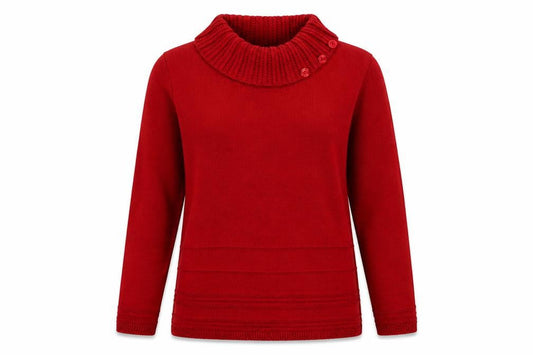 Womens UK Size S pure&natural Red Pullover Jumper