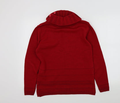 Womens UK Size S pure&natural Red Pullover Jumper