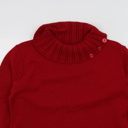 Womens UK Size S pure&natural Red Pullover Jumper