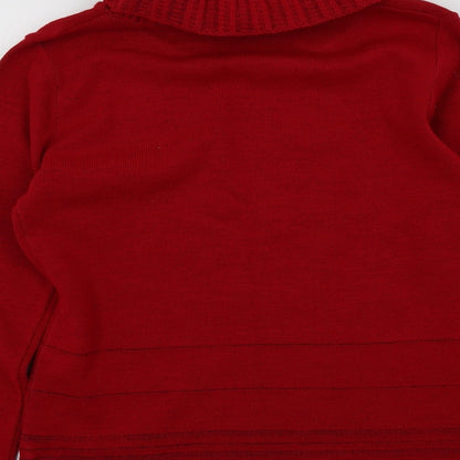 Womens UK Size S pure&natural Red Pullover Jumper