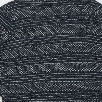 TRU Boys Blue Geometric  Pullover Jumper Size S
