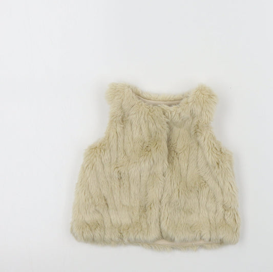 F&F Girls Beige Colourblock  Basic Coat Snowsuit Size 36 Months
