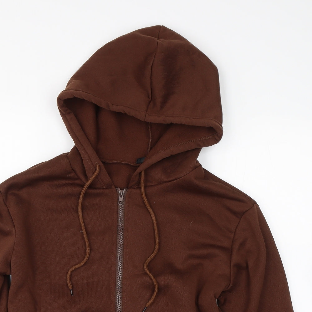 Shien Womens Brown   Full Zip Hoodie Size S