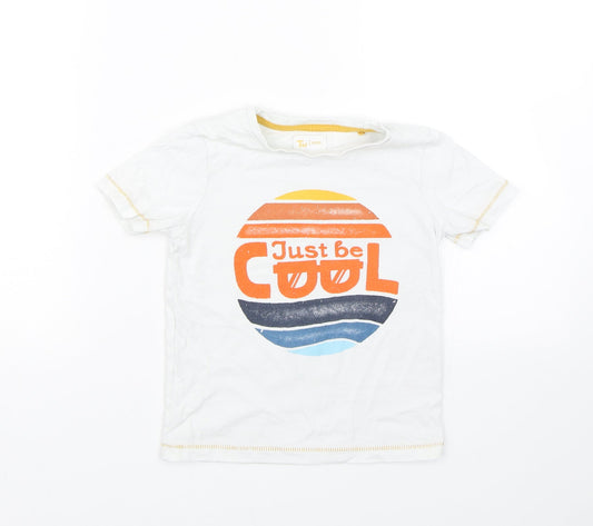 TU Boys White   Basic T-Shirt Size 3-4 Years
