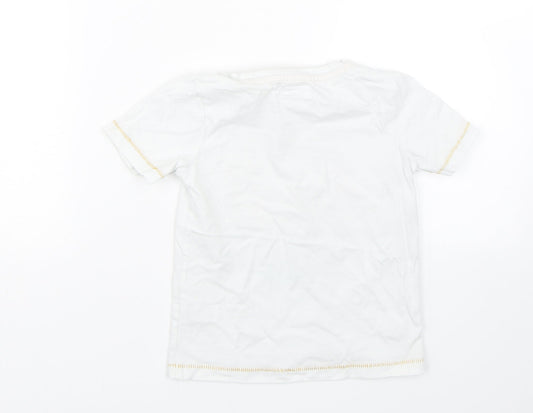 TU Boys White   Basic T-Shirt Size 3-4 Years