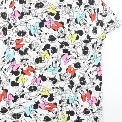 Disney Girls White Animal Print  Top Pyjama Top Size 11-12 Years  - Minnie Mouse