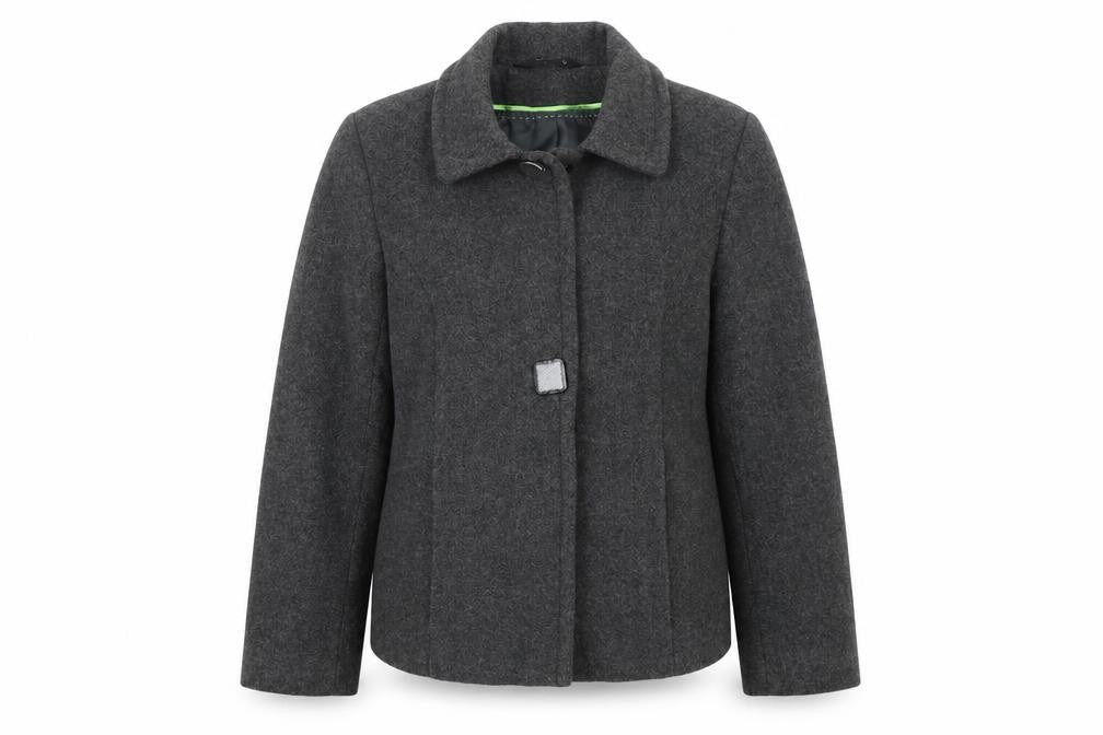 Womens UK Size 12 BM Grey Overcoat
