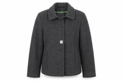 Womens UK Size 12 BM Grey Overcoat
