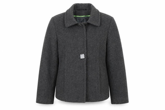 Womens UK Size 12 BM Grey Overcoat