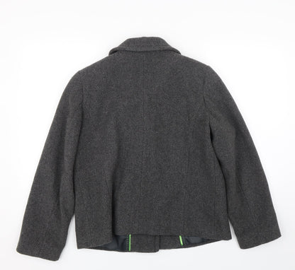 Womens UK Size 12 BM Grey Overcoat