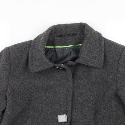 Womens UK Size 12 BM Grey Overcoat