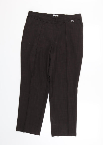 Womens UK Size 12 M&S Regular Fit  Brown Trousers