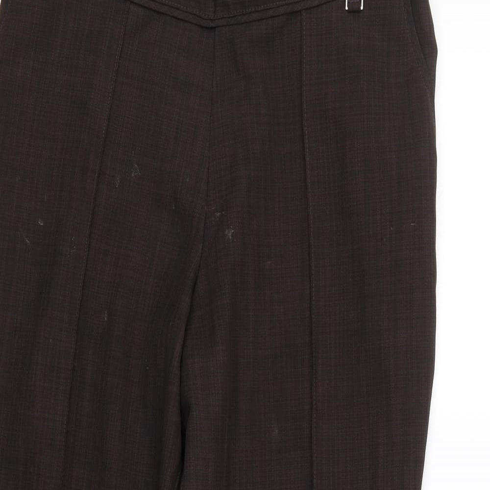 Womens UK Size 12 M&S Regular Fit  Brown Trousers