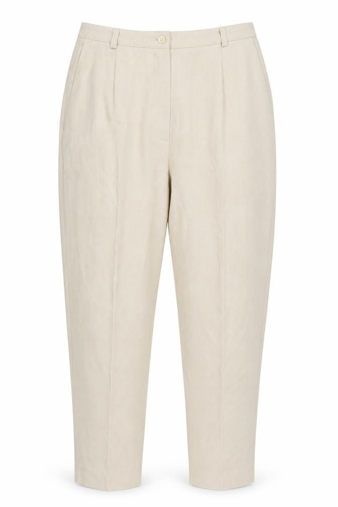 Womens UK Size 12 EWM Regular Fit Capri Beige Trousers