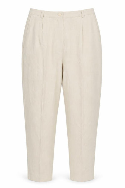 Womens UK Size 12 EWM Regular Fit Capri Beige Trousers