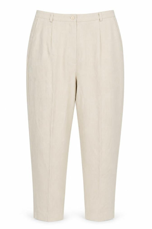 Womens UK Size 12 EWM Regular Fit Capri Beige Trousers