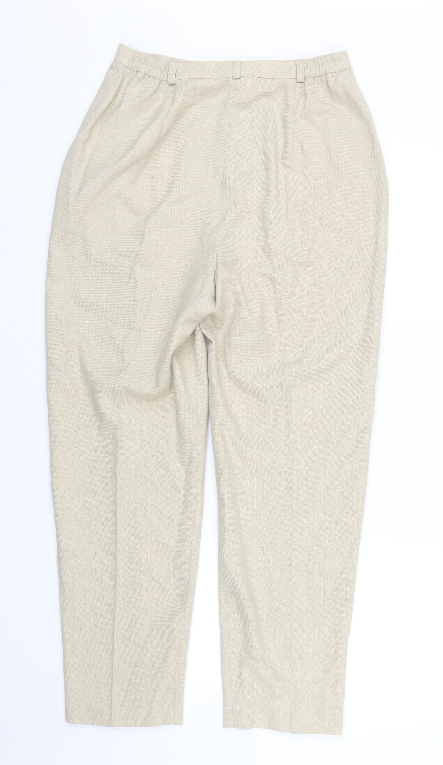 EWM Womens Beige   Capri Trousers Size 12 L24.5 in