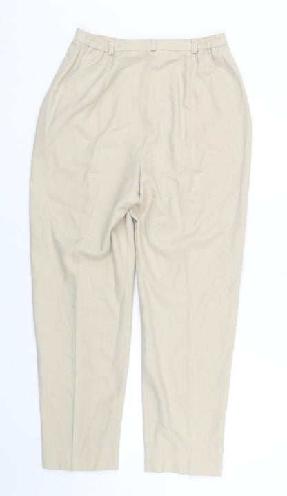 EWM Womens Beige   Capri Trousers Size 12 L24.5 in