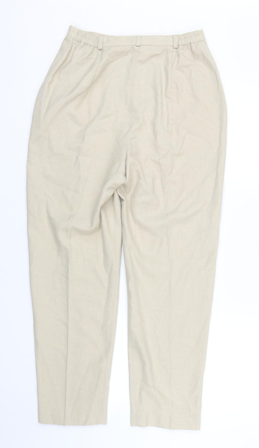 EWM Womens Beige   Capri Trousers Size 12 L24.5 in