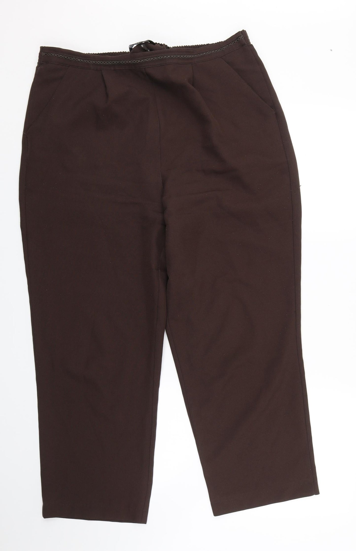 BM Womens Brown   Trousers  Size 16 L25 in