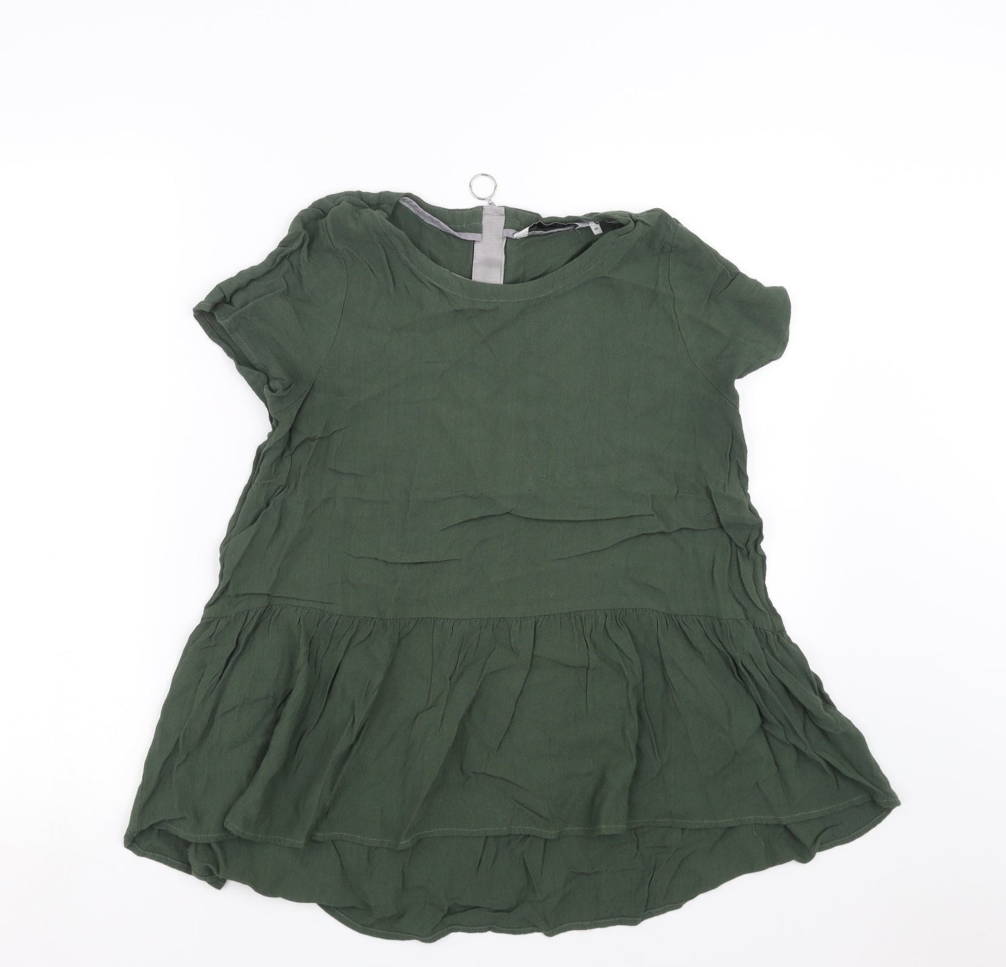 Womens UK Size 6 Numph Green Basic Blouse
