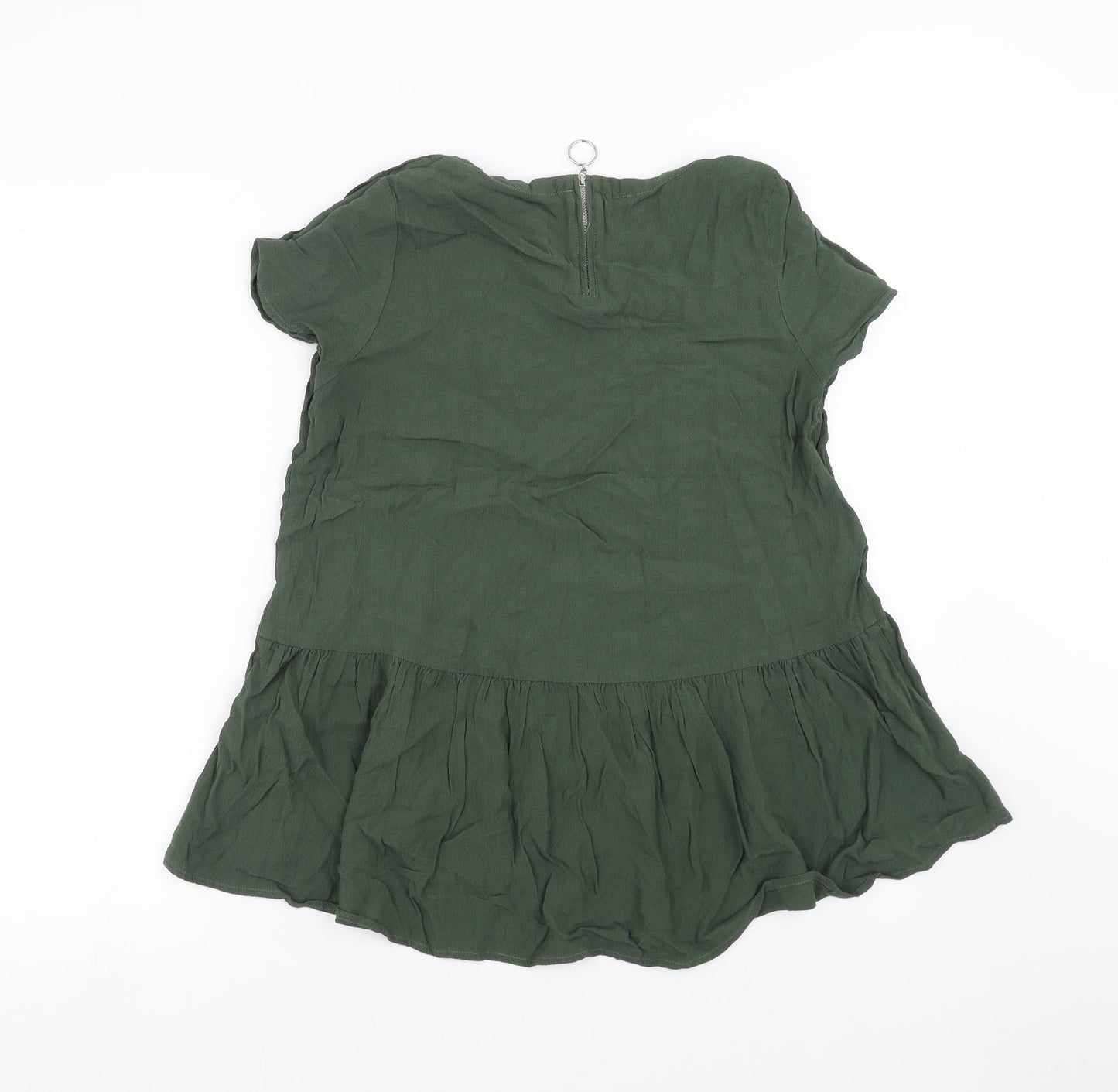 Womens UK Size 6 Numph Green Basic Blouse